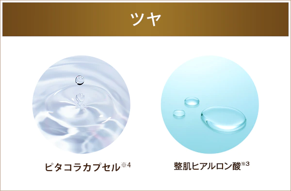【ツヤ】「クリアブライトニングカプセル※4」「整肌ヒアルロン酸※3」