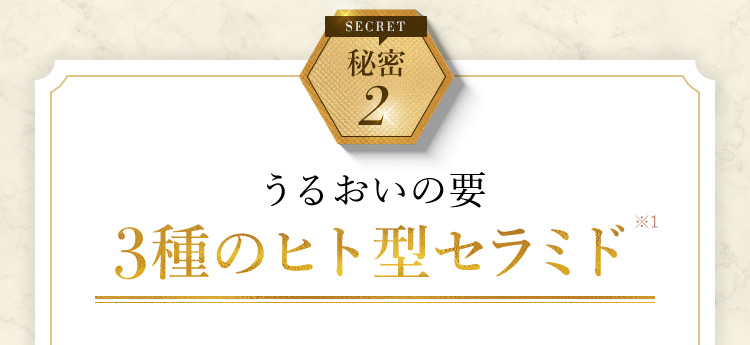 秘密2 うるおいの要 3種のヒト型セラミド