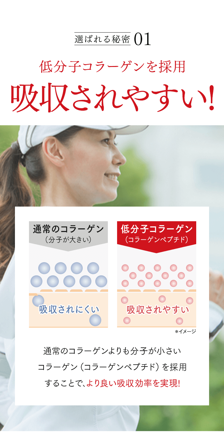 低分子コラーゲンを採用