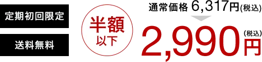定期初回限定 送料無料 半額以下 通常価格6,317円(税込)2,990円(税込)