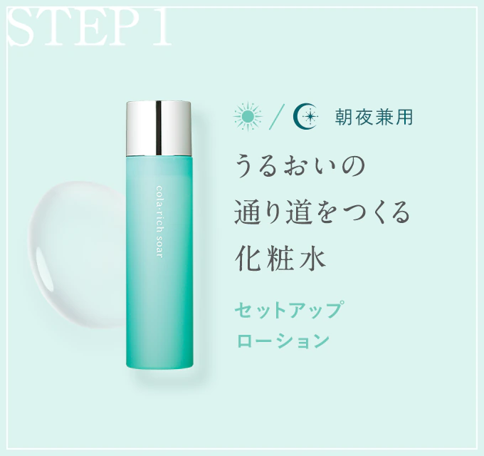 【STEP1（朝夜兼用）】うるおいの通り道をつくる化粧水：セットアップ ローション