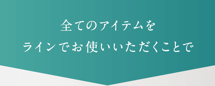 全てのアイテムをラインでお使いいただくことで