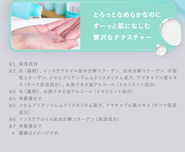 とろっとなめらかなのにすーっと肌になじむ贅沢なテクスチャー