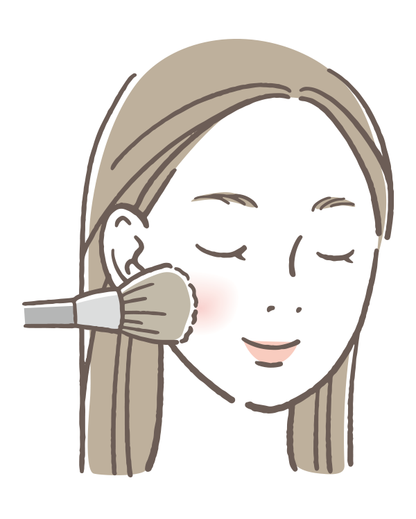2. パウダーチークをふんわり重ねる
