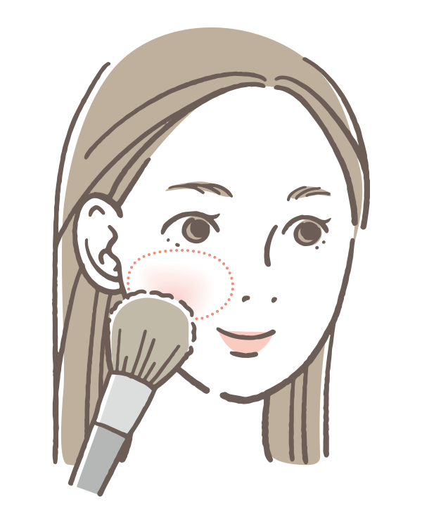 3. フェイスパウダーでなじませる