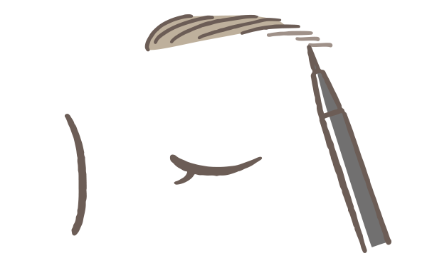3. アイブロウリキッドで足りない部分を描き足す
