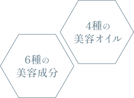 6種の美容成分・3種の美容オイル