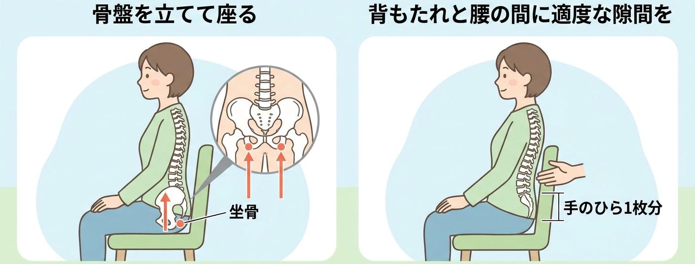 理想的な座り方のポイント