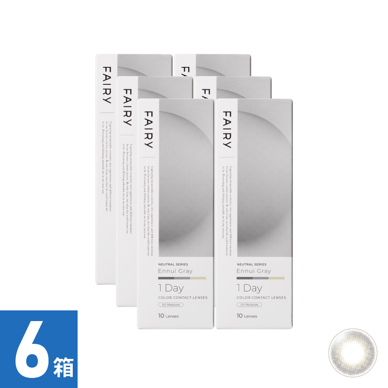 【6箱セット】フェアリーワンデーニュートラル アンニュイグレー（10枚）