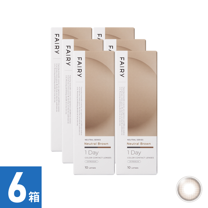 【6箱セット】フェアリーワンデーニュートラル ニュートラルブラウン（10枚）