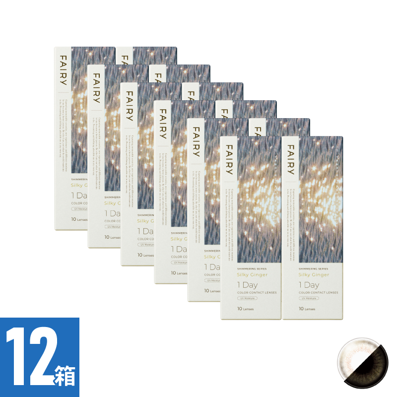 【12箱セット】フェアリーワンデーシマーリング シルキージンジャー（10枚）