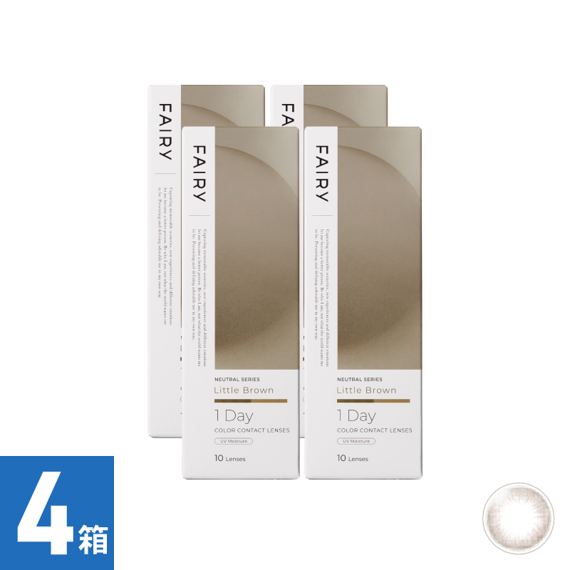 【4箱セット】フェアリーワンデーニュートラル リトルブラウン（10枚）