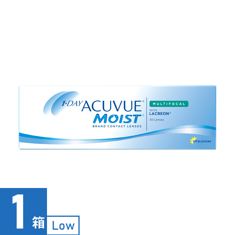 【1箱】ワンデーアキュビューモイスト マルチフォーカル Low ADD:+0.75〜+1.25（30枚）