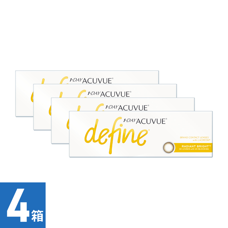 【4箱】ワンデーアキュビューディファインモイスト ラディアントブライト (30枚)