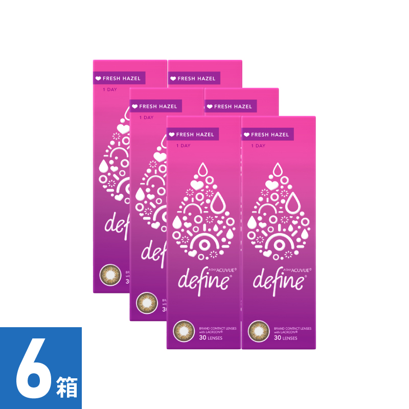 【6箱】ワンデーアキュビューディファインモイスト フレッシュヘーゼル (30枚)