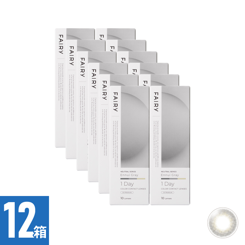 【12箱セット】フェアリーワンデーニュートラル アンニュイグレー（10枚）