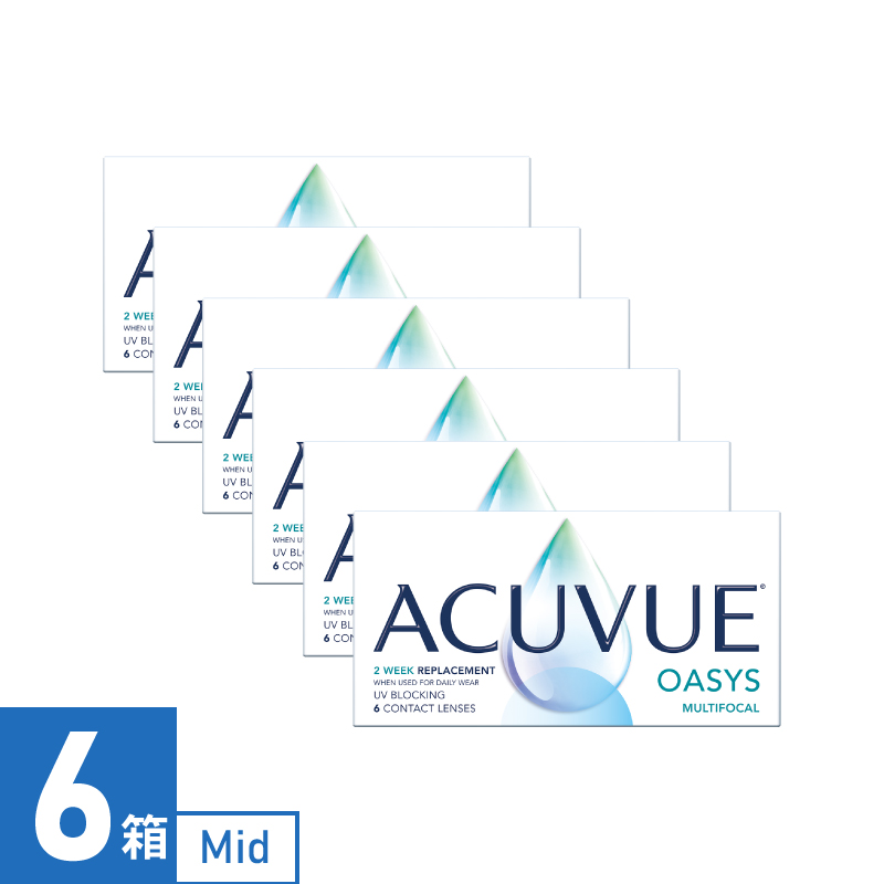 【6箱】アキュビューオアシス マルチフォーカル Middle（6枚） 