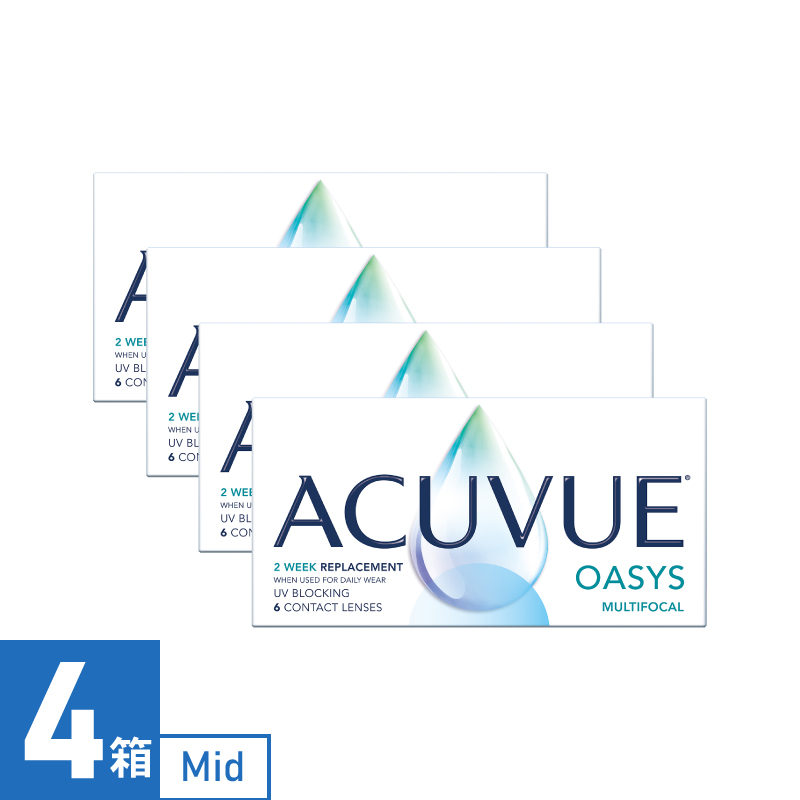 【4箱】アキュビューオアシス マルチフォーカル Middle（6枚） 