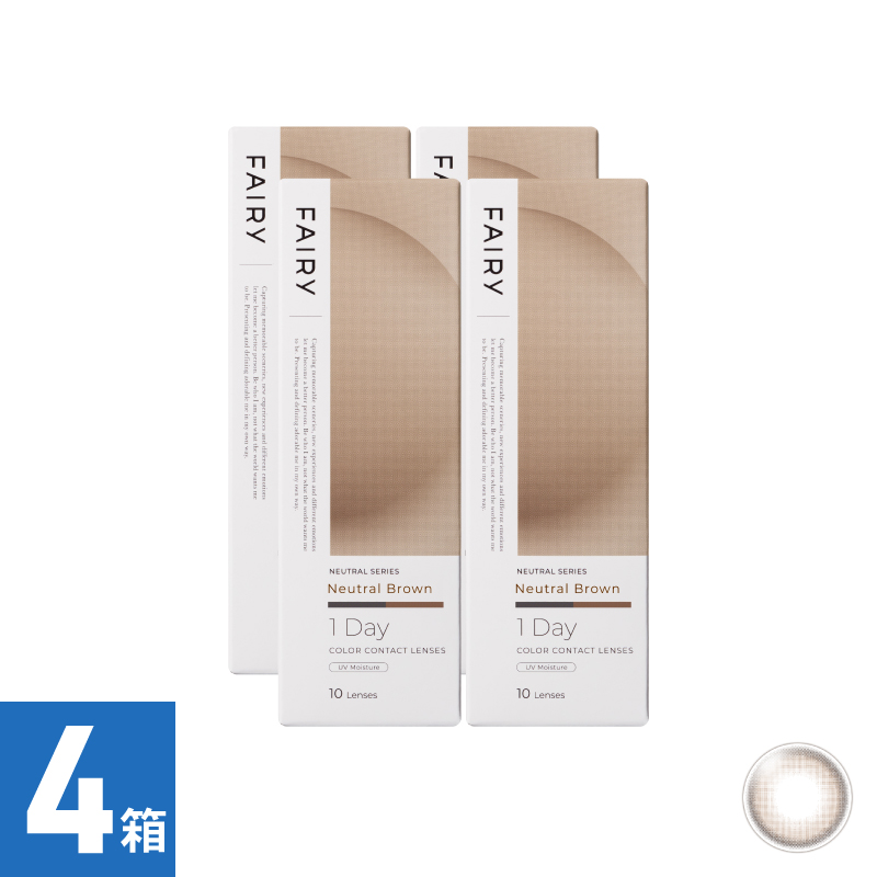 【4箱セット】フェアリーワンデーニュートラル ニュートラルブラウン（10枚）
