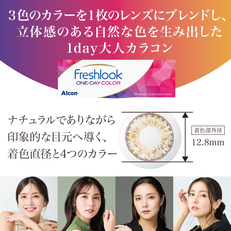 フレッシュルック ワンデー カラーの特長イメージ