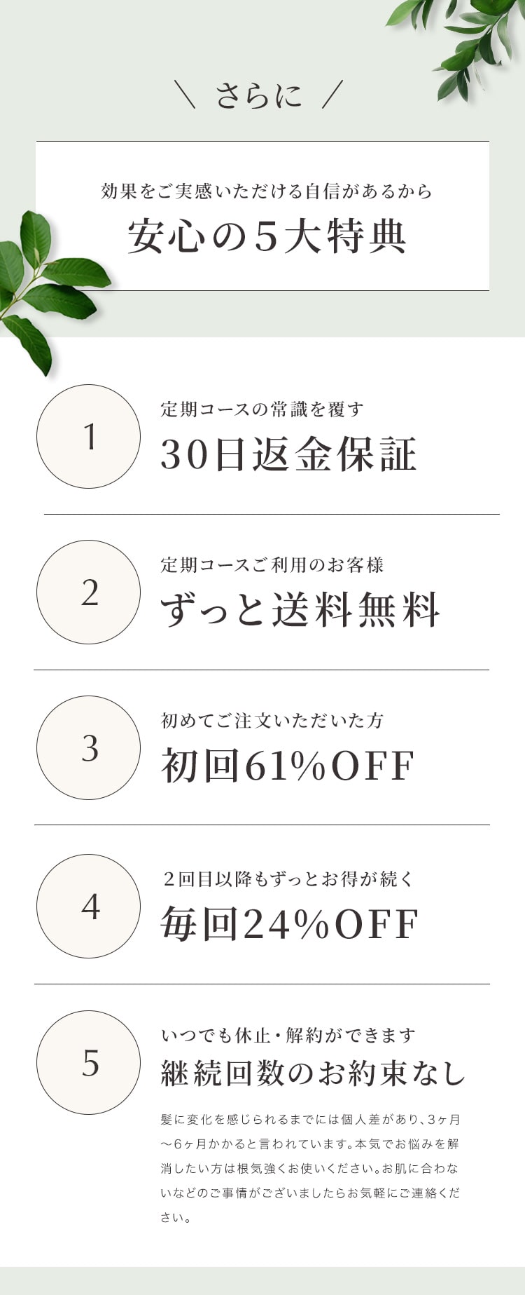 安心の５大得点