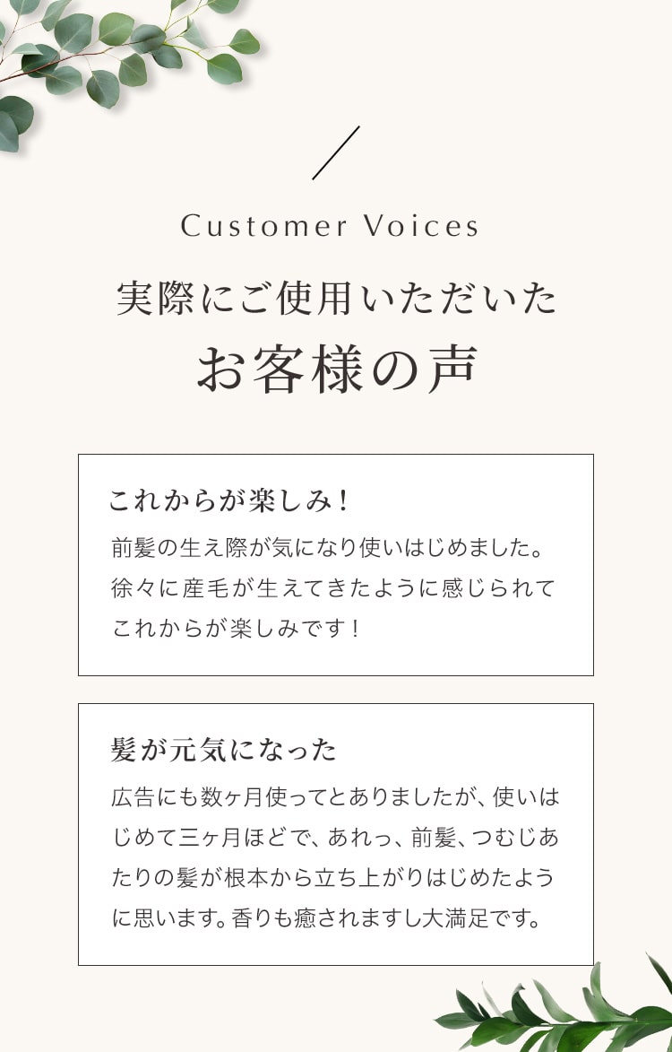 お客様の声