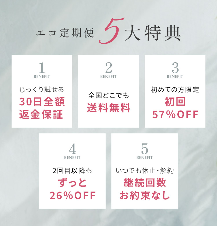 エコ定期便 5大特典