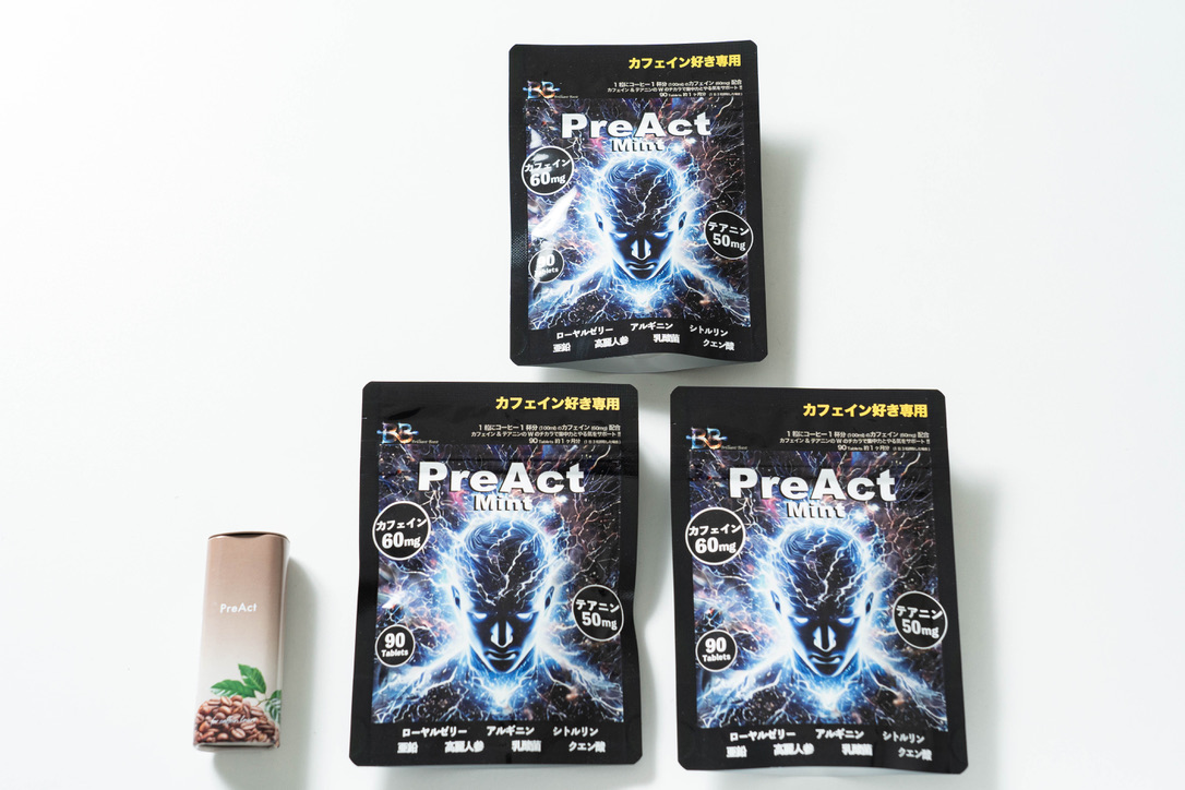 【３個セット定期】PreAct_Mint_energy<br/><送料無料><専用ケース付>