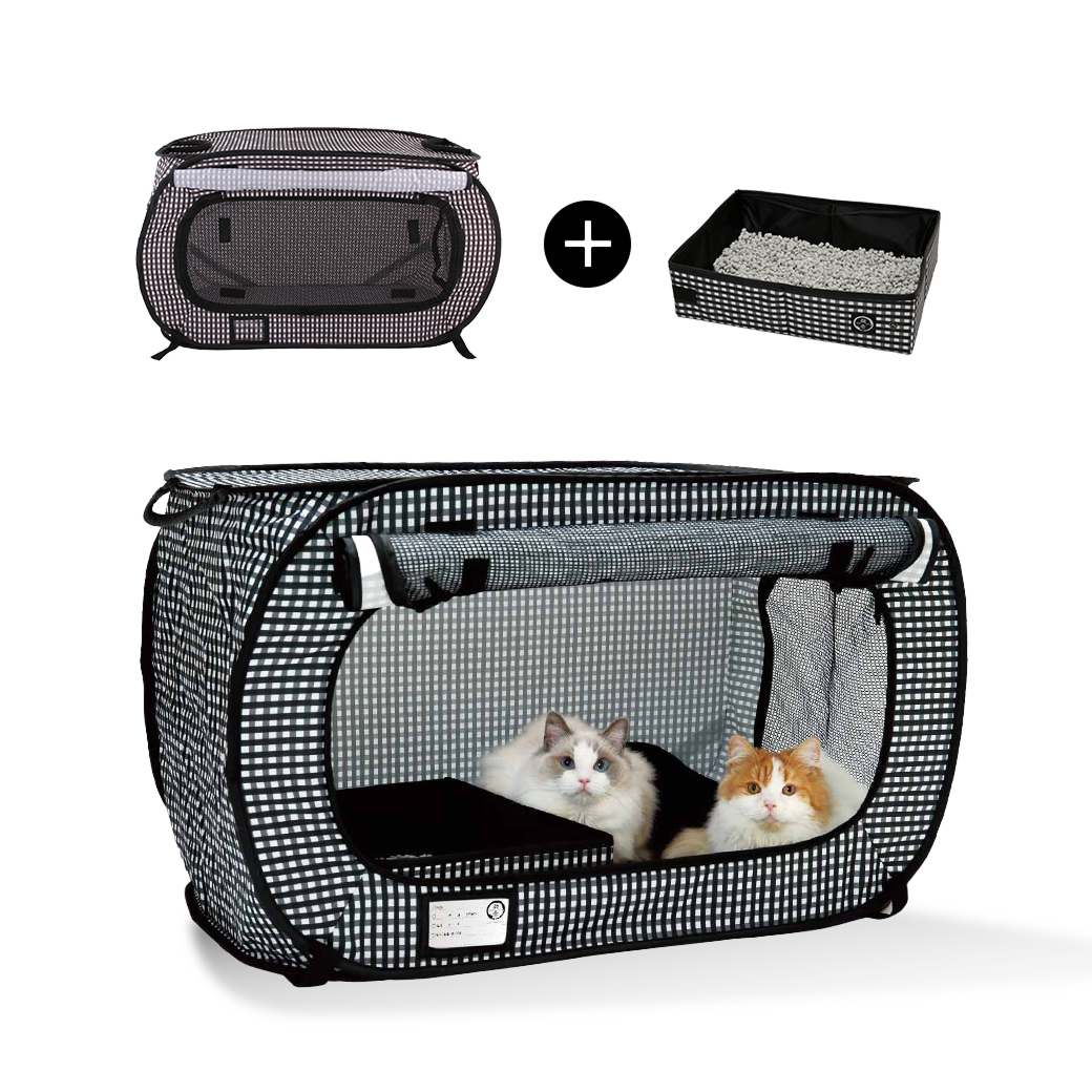 ポータブルケージとトイレのセット