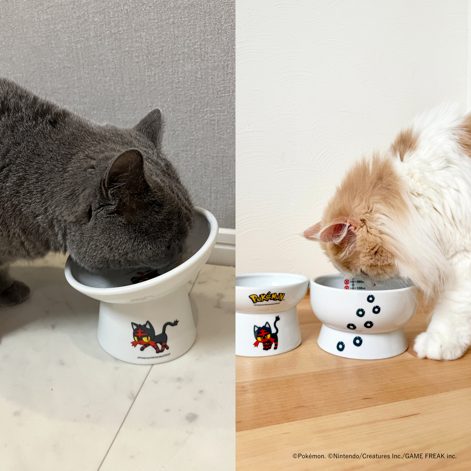 ポケモンデザイン】猫用 脚付フードボウル レギュラー（ニャビー）｜猫