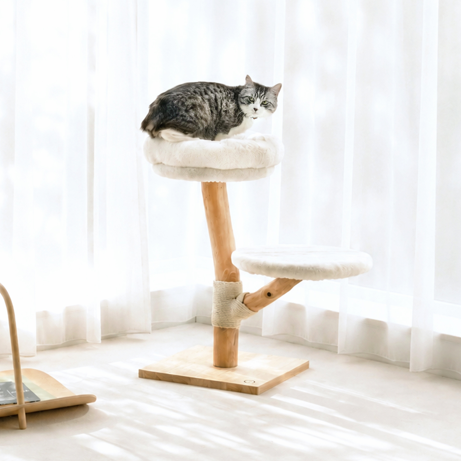 ナチュラルキャットタワー こもれびの木 2STEP