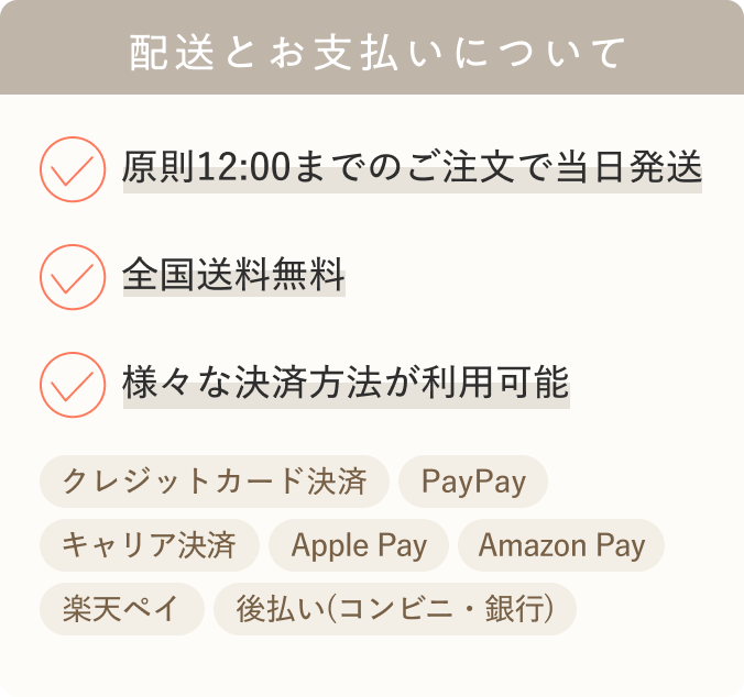 配送とお支払いについて