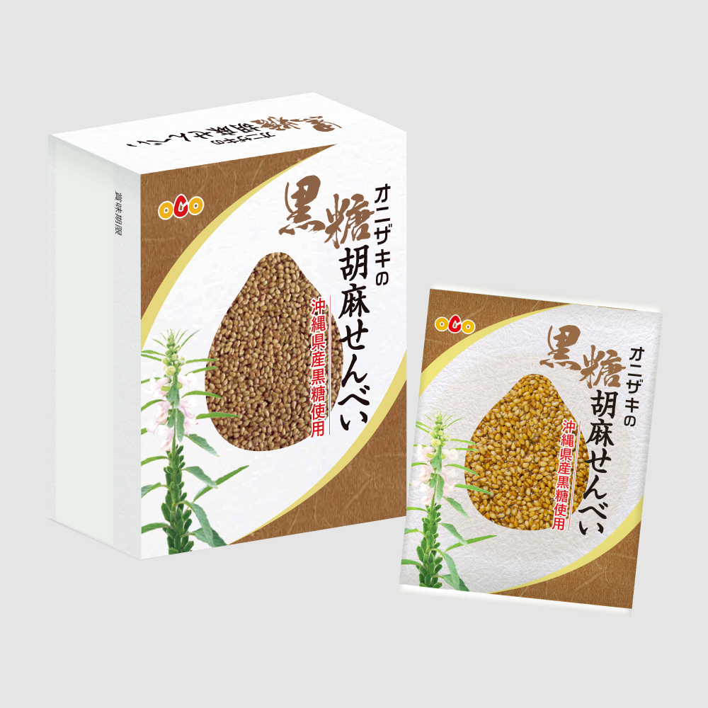 黒糖胡麻せんべい 4枚入