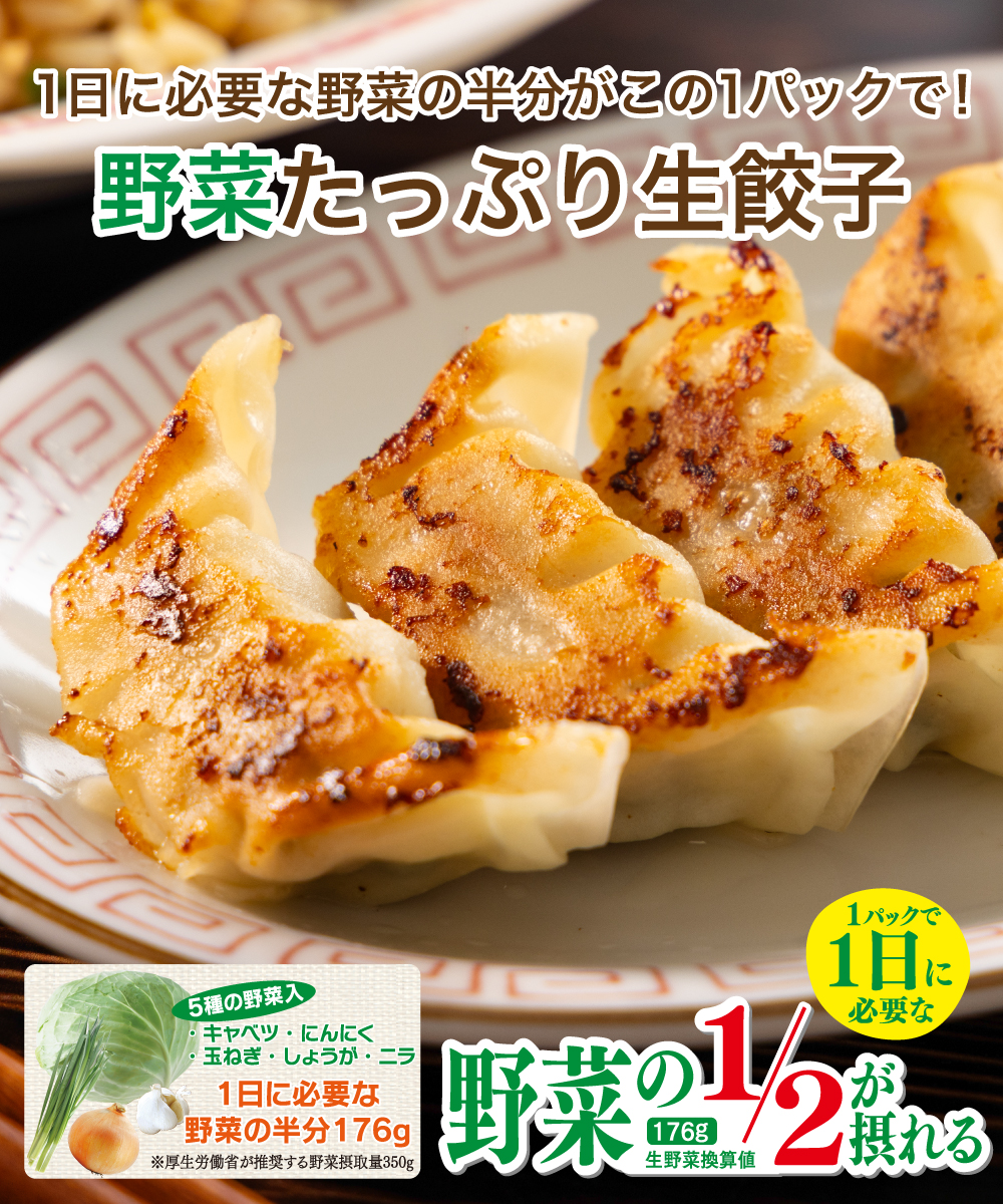 【新商品】 野菜たっぷり生餃子 24個