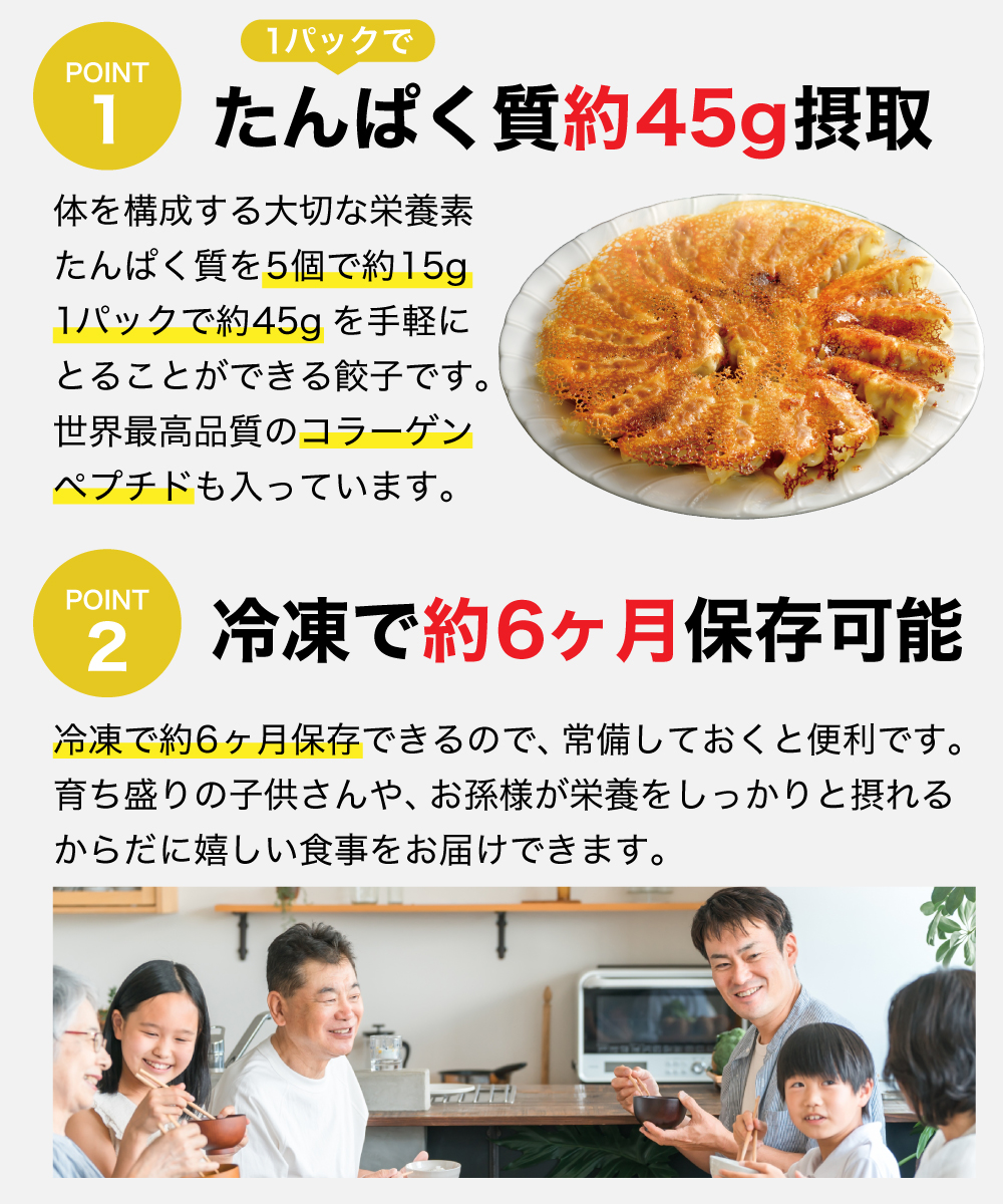 【1割引】 高たんぱく生餃子 15個　『たんぱく質45g入り』 ※4月6日よりご注文受付開始