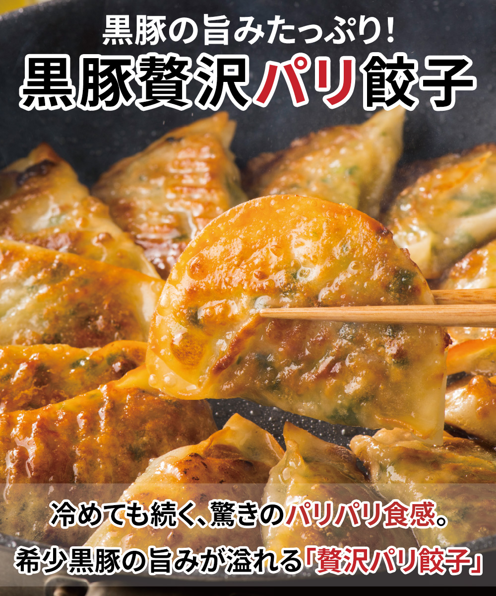 黒豚贅沢パリ餃子 12個 (1個20g)