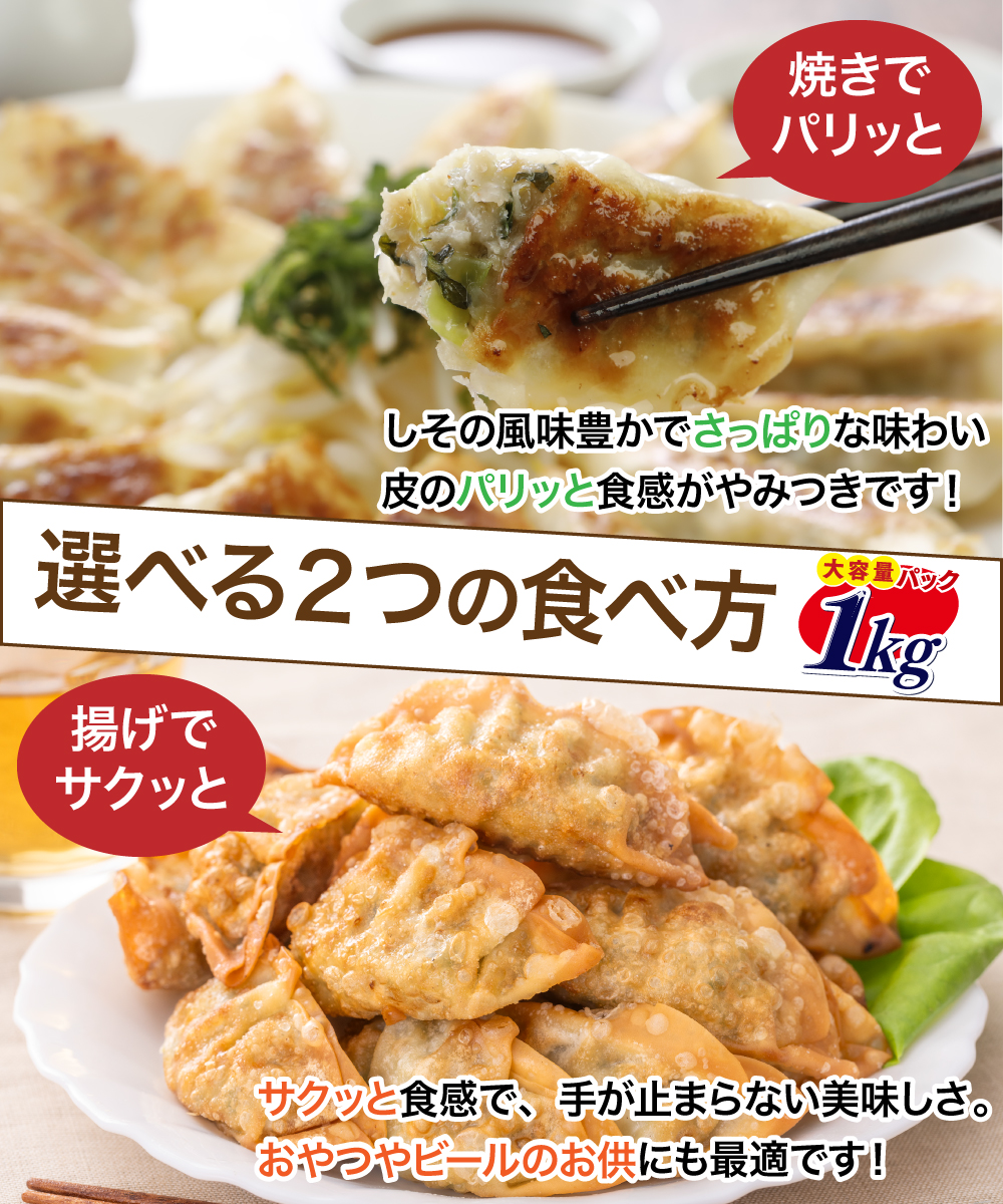 フタワのしそ餃子 50個（1個20g）