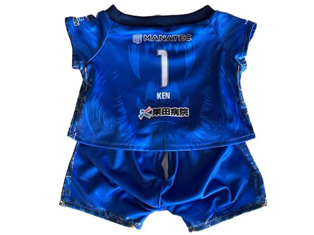 【受注販売】25TOPぬいぐるみベア用ユニフォーム ポジション: GK, 25TOP選手: 【1】田尻　健（KEN）