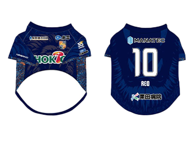 【受注販売】百年構想リーグドッグユニフォーム（チャーム付き） FP/GK: FP1st, 選手名: 【1】田尻　健（KEN）, サイズ: 1号