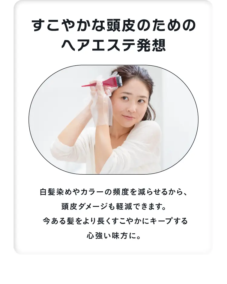 すこやかな頭皮のためのヘアエステ発想