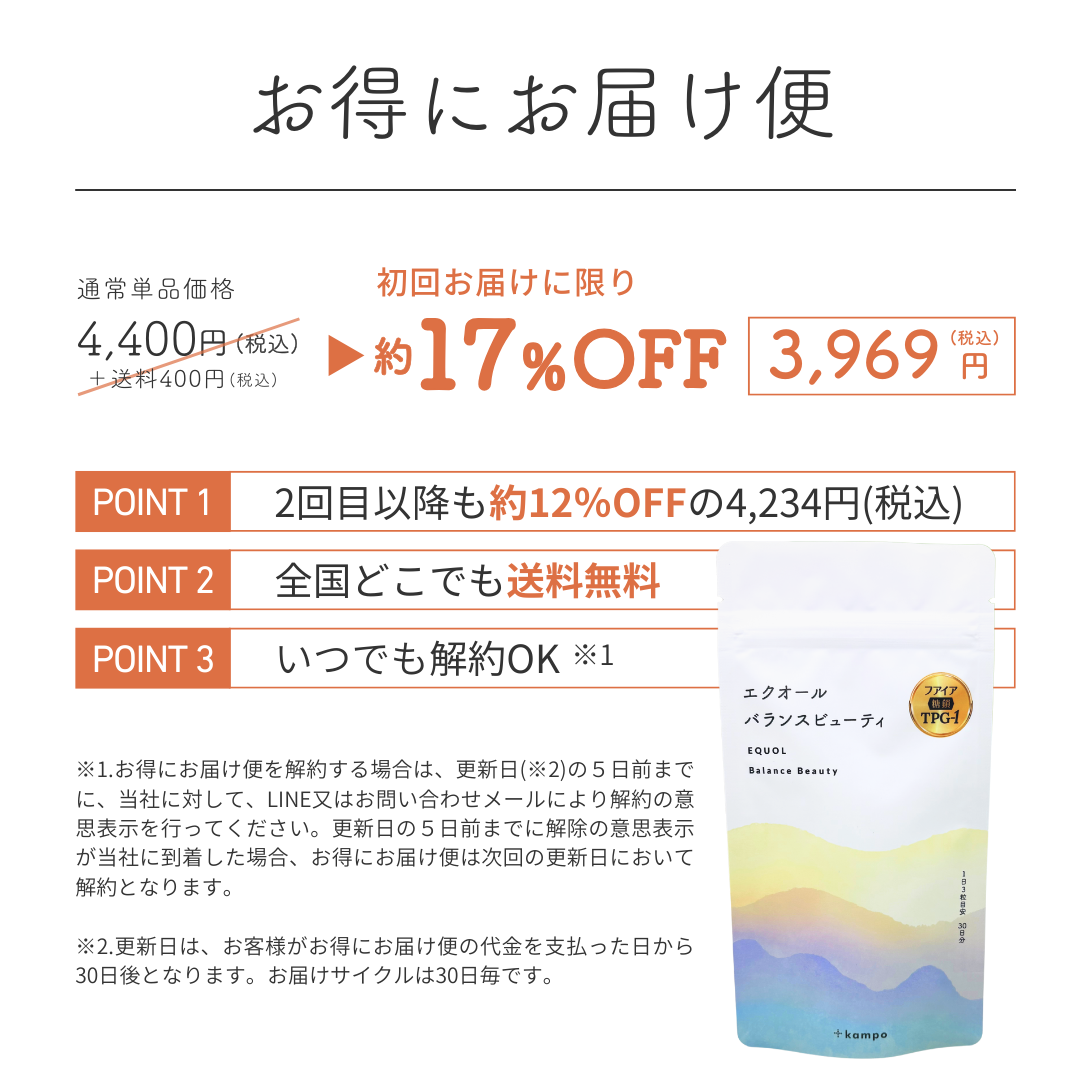 エクオール バランスビューティ 【お得にお届け便】 