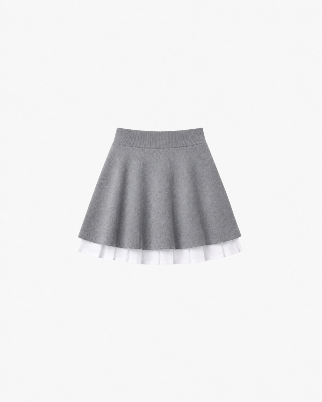 PLEATED KNIT SKIRT