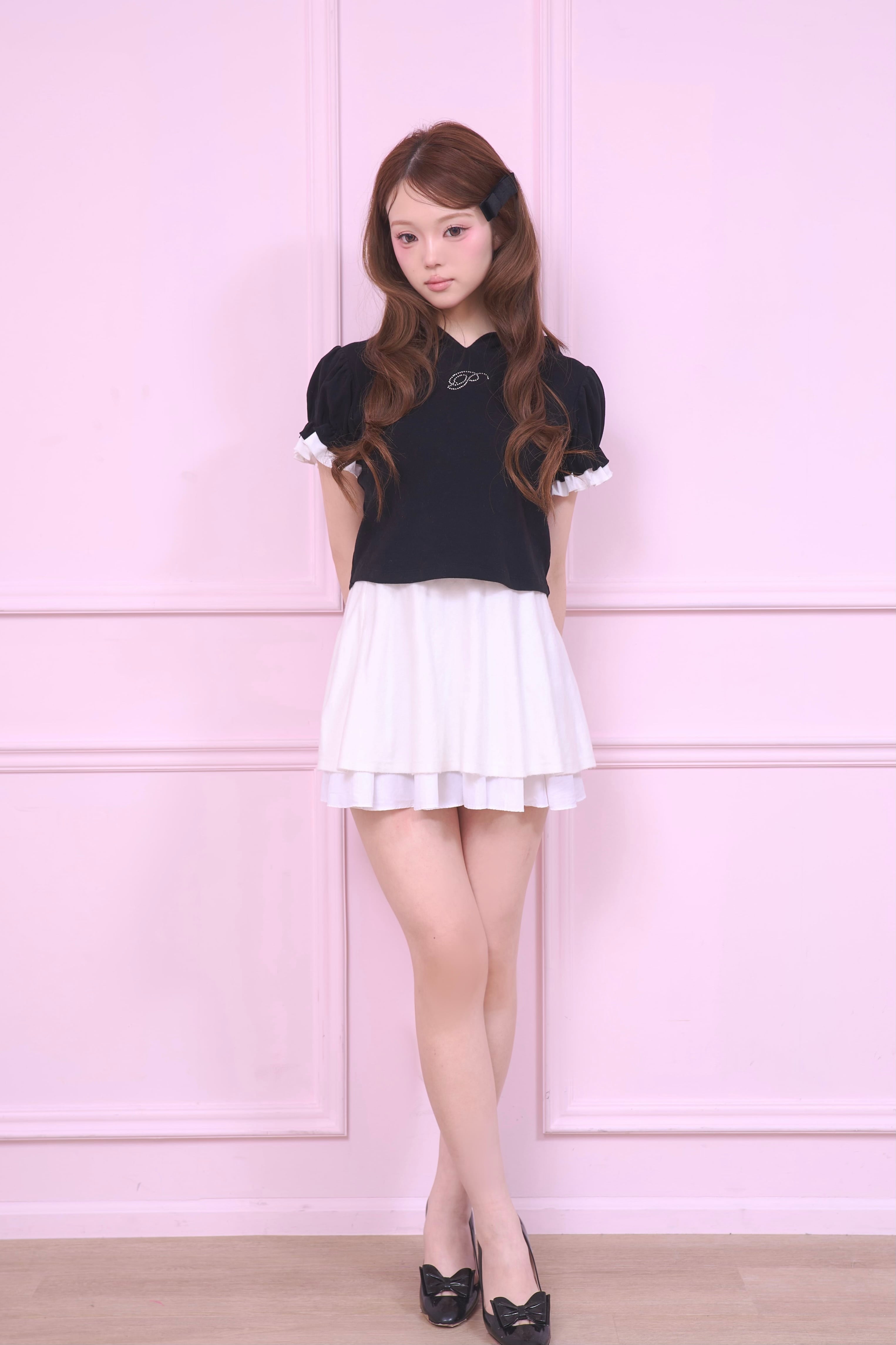 TWINKLE FRILL HOODIE TOPS