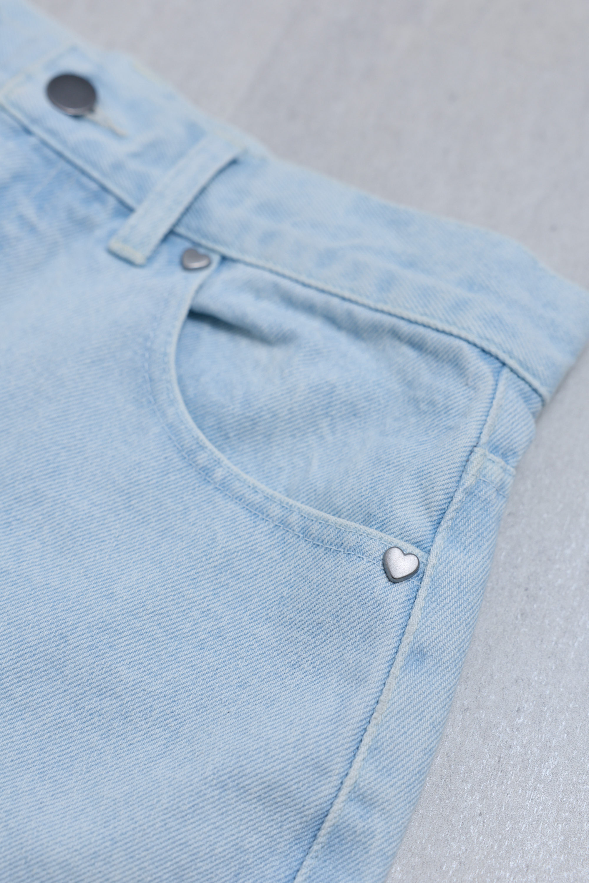 LOGO HEART DENIM PANTS