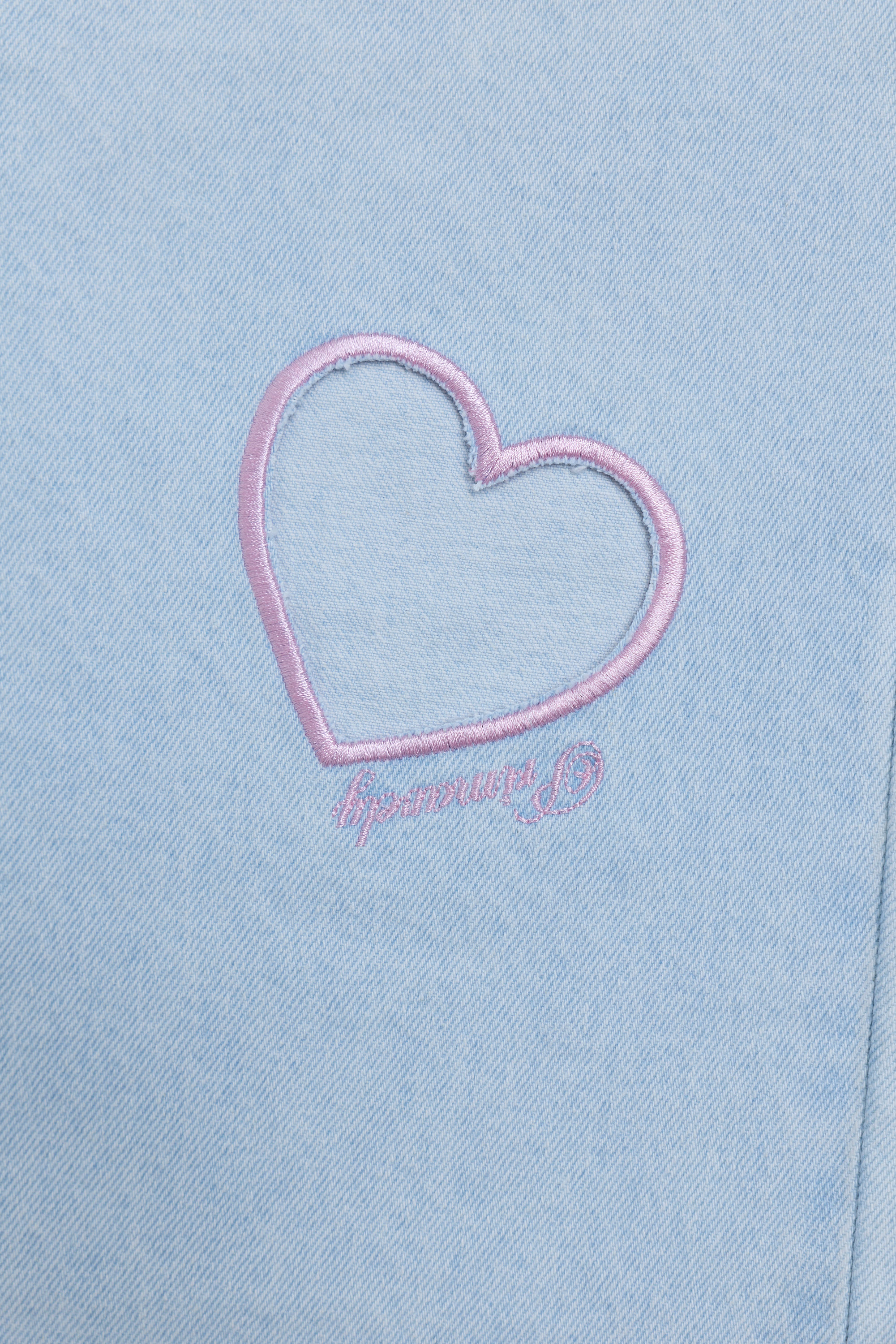 LOGO HEART DENIM PANTS