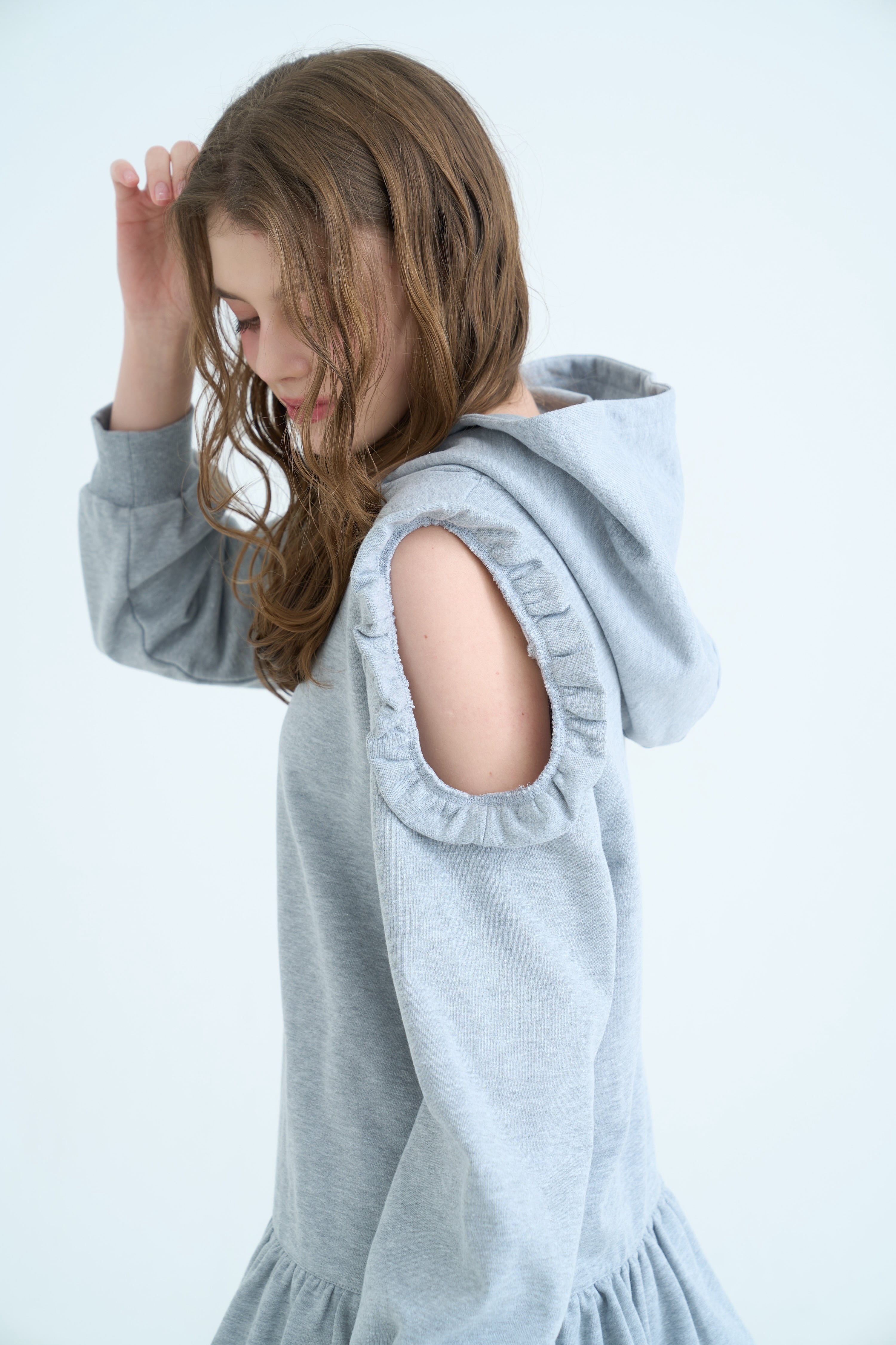 FRILL SHOULDER SWEAT ONE PIECE