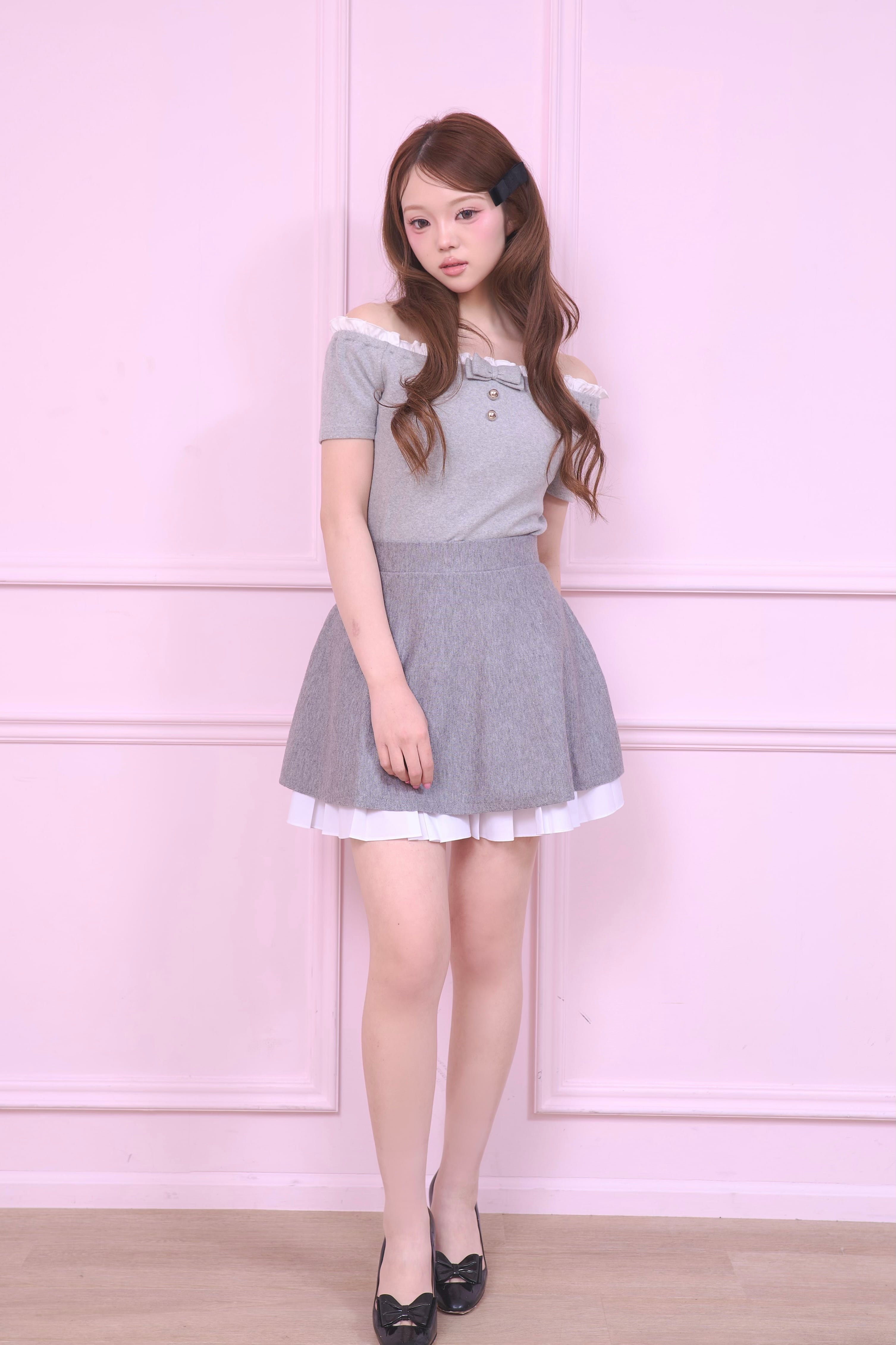 FRILL OFF SHOULDER RIBBON TOPS