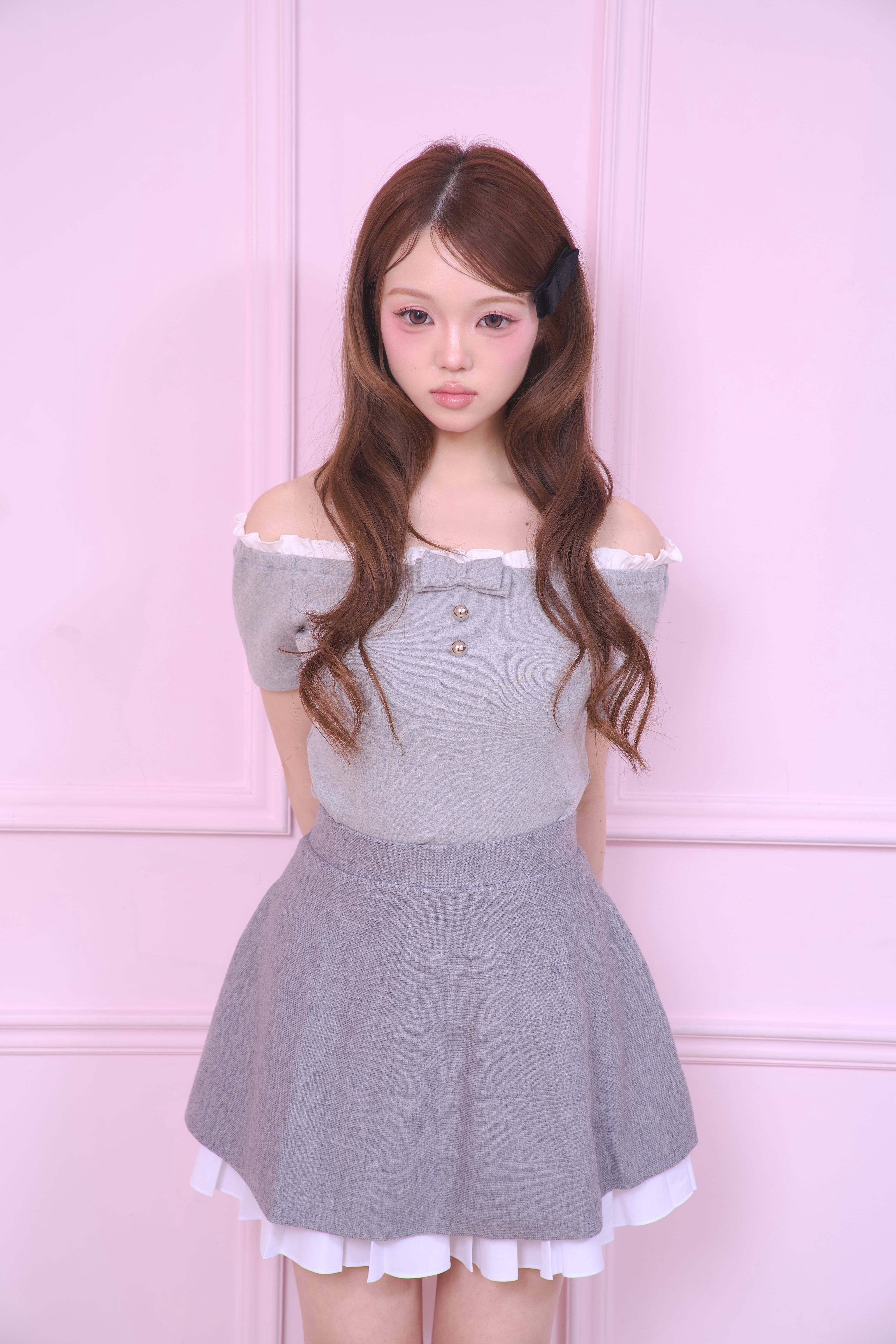 FRILL OFF SHOULDER RIBBON TOPS