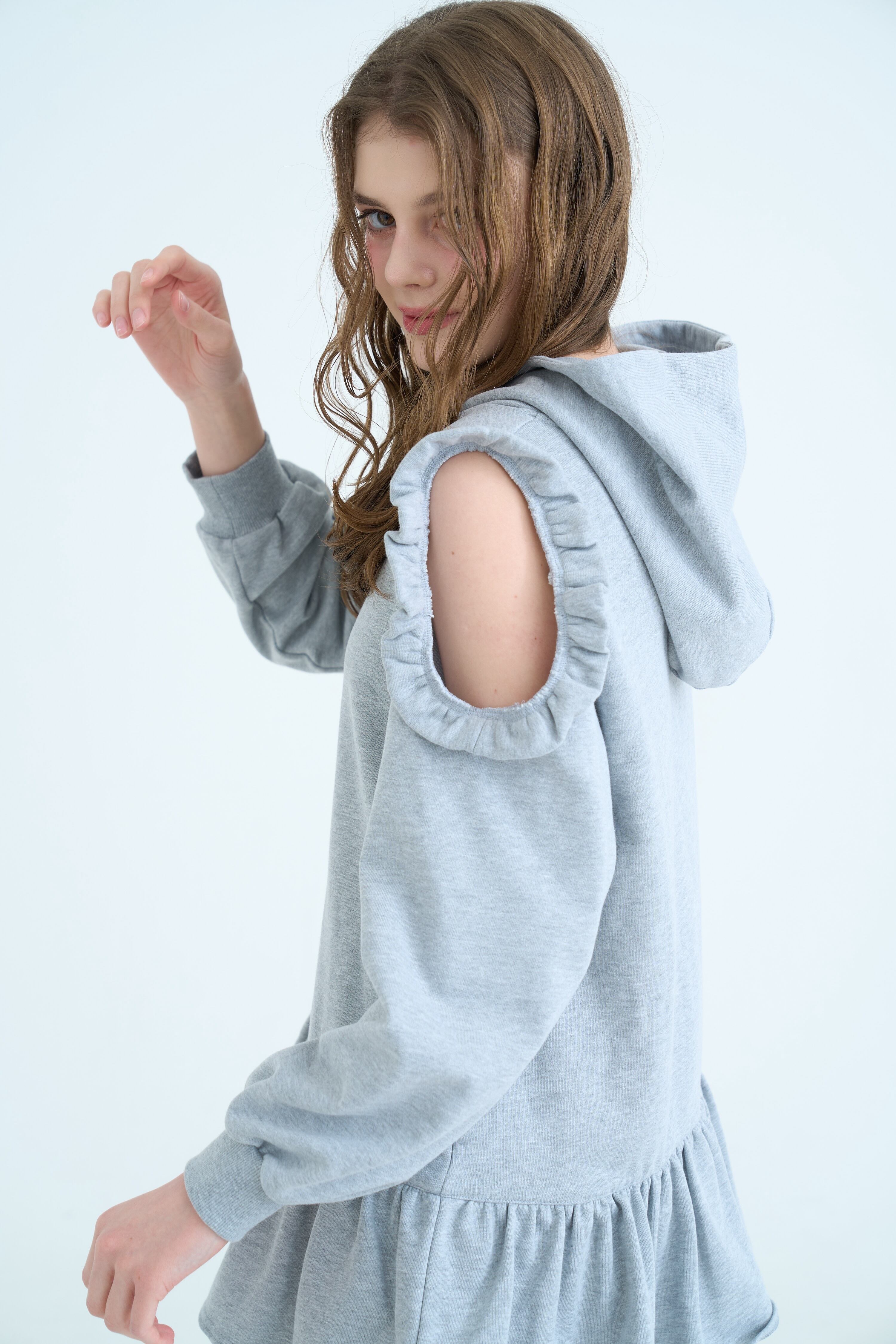 FRILL SHOULDER SWEAT ONE PIECE