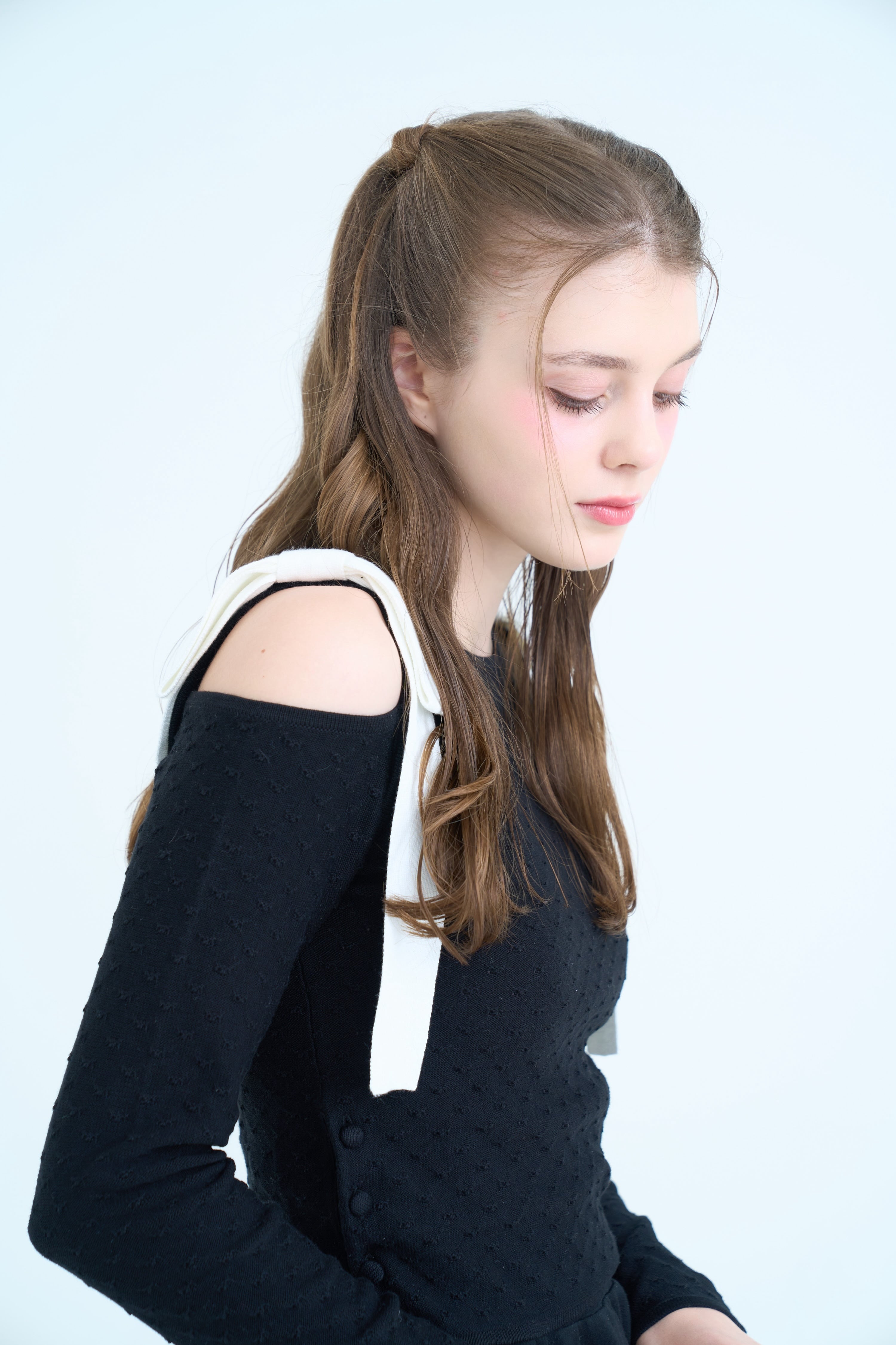 SHOULDER RIBBON KNIT